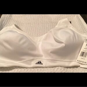 Adidas White Performance Bra